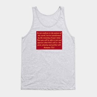 Bible Verse Romans 12:2 Tank Top